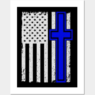 USA Flag Christian 4th of July Patriotic Posters and Art